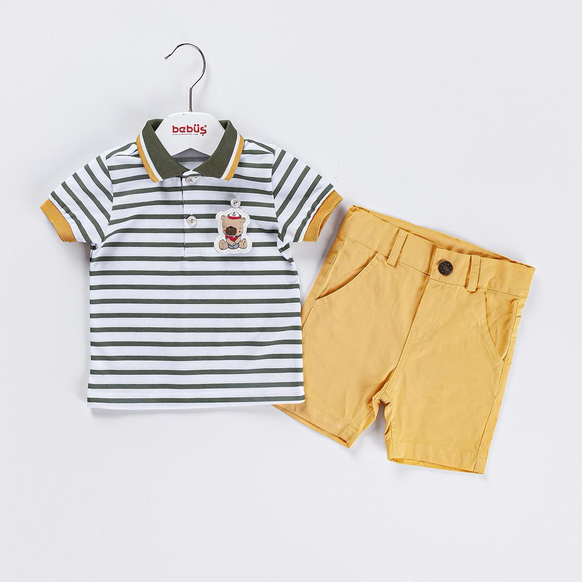 2-piece Boys Bear Polo Shirt & Shorts Set