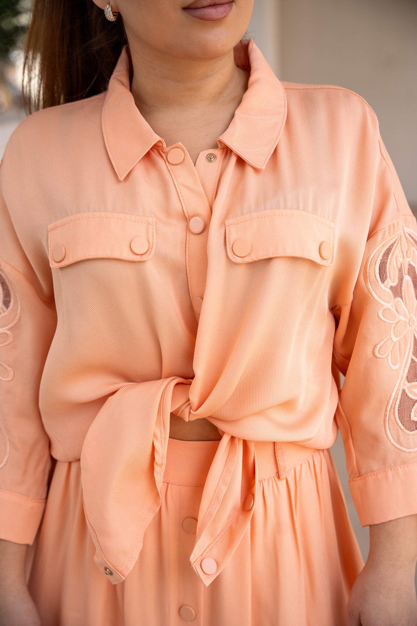 Embroidered Collared Shirt