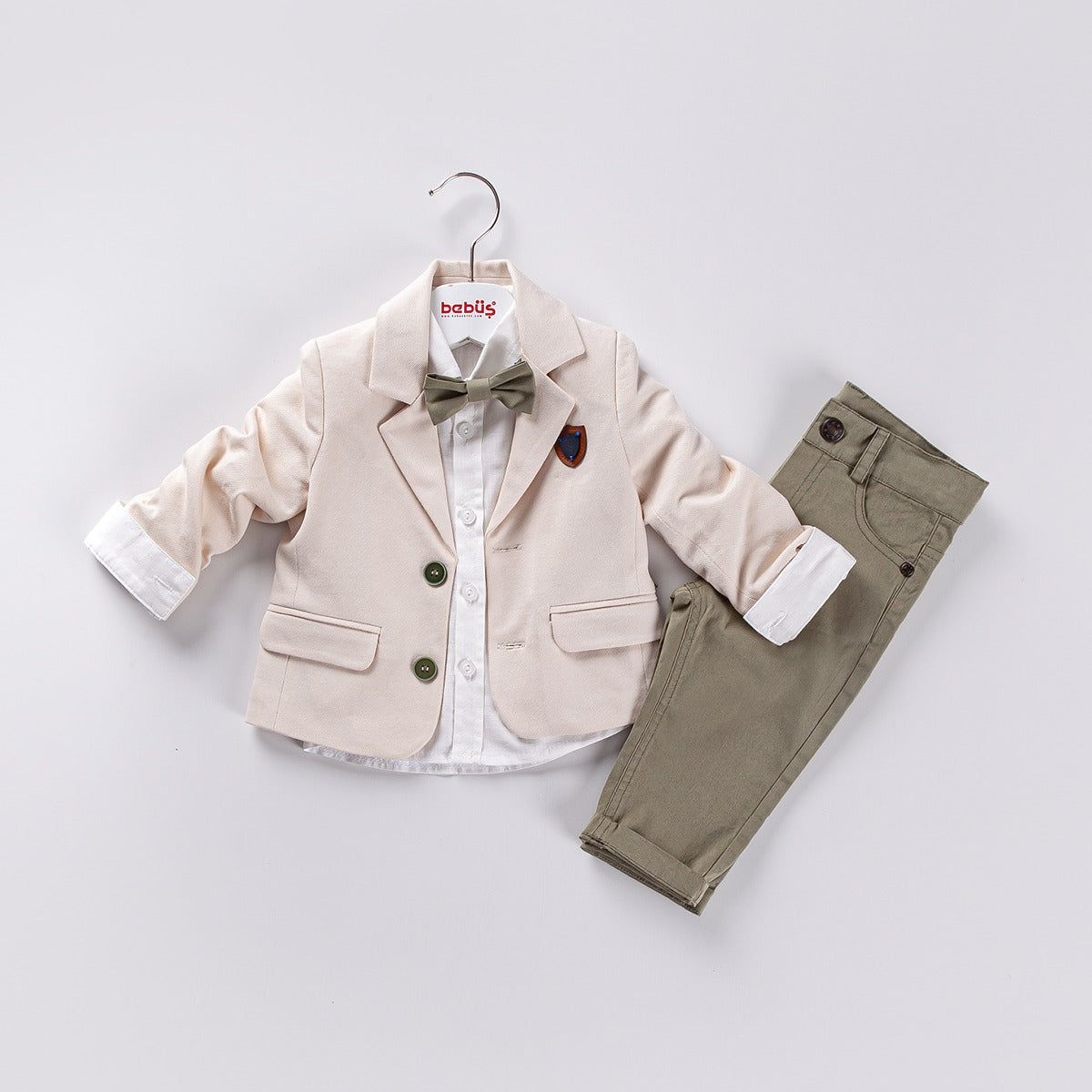 4-piece Boys Jacket & Bow-Tie with shirt and pants set