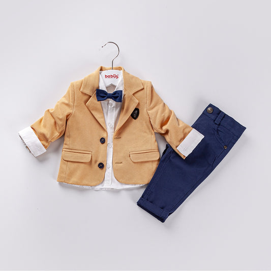 4-piece Boys Jacket, Dress Shirt, Pants & Bow Tie Sets