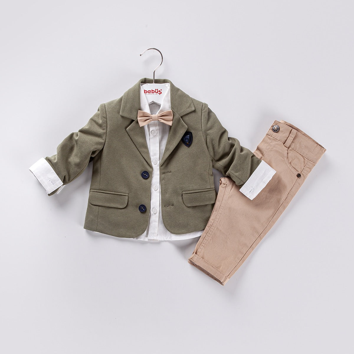 4-piece Boys Jacket, Dress Shirt, Pants & Bow Tie Sets