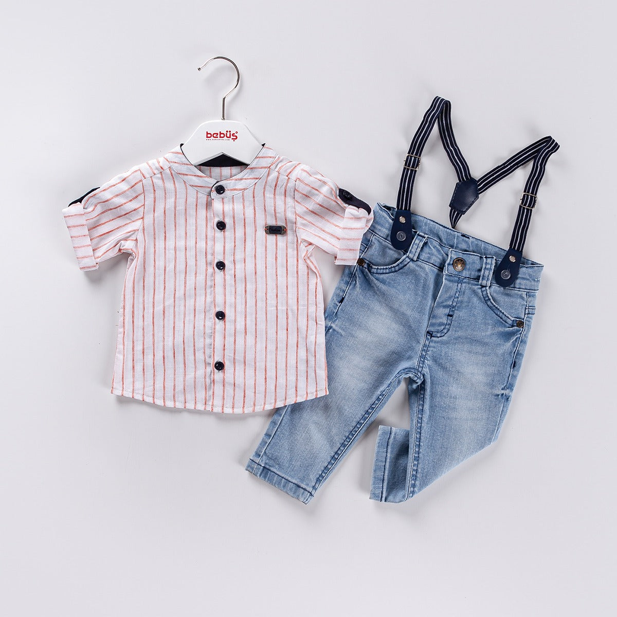 2-piece Boys Henley shirt and Denim set