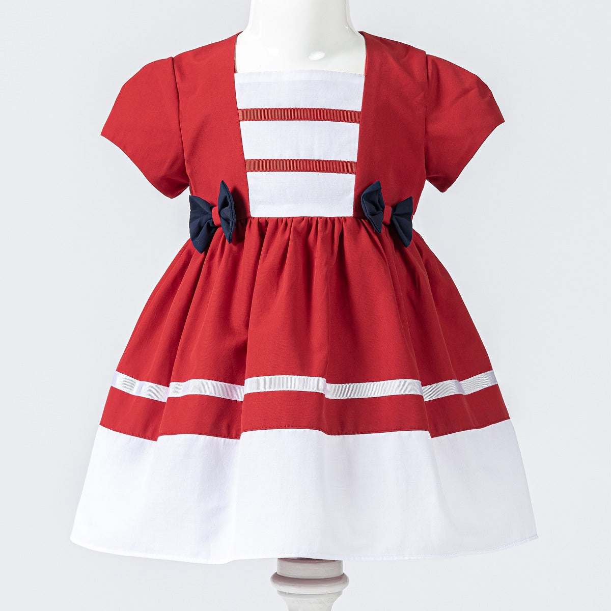 Red and White Bow dress