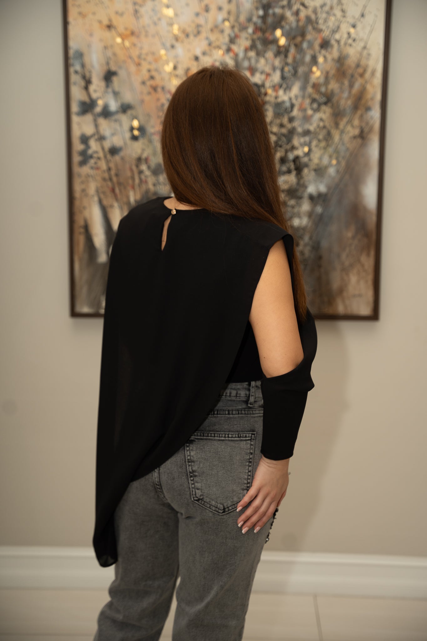 Black Blouse with Unique Design