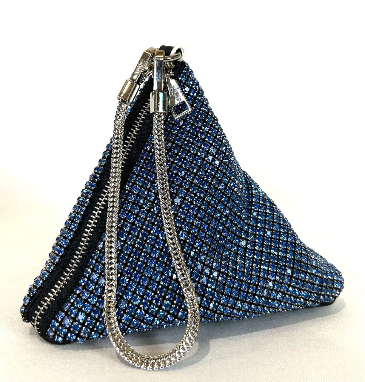 Elegant Rhinestone Triangle Clutch Bag